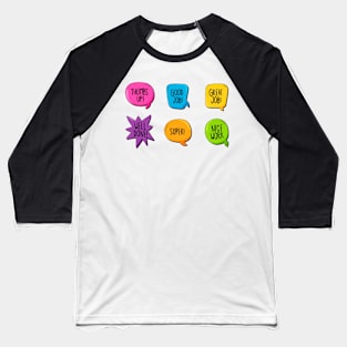 Confetti Positive Sayings Sticker pack Baseball T-Shirt